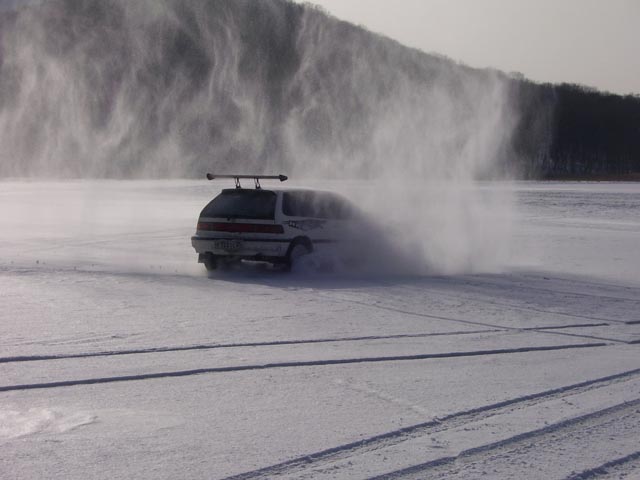 Civic in snow